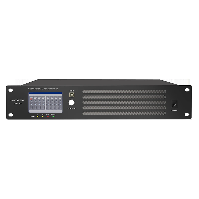 4 Ch 750W, Dante DSP Whatunga Te mana hiko